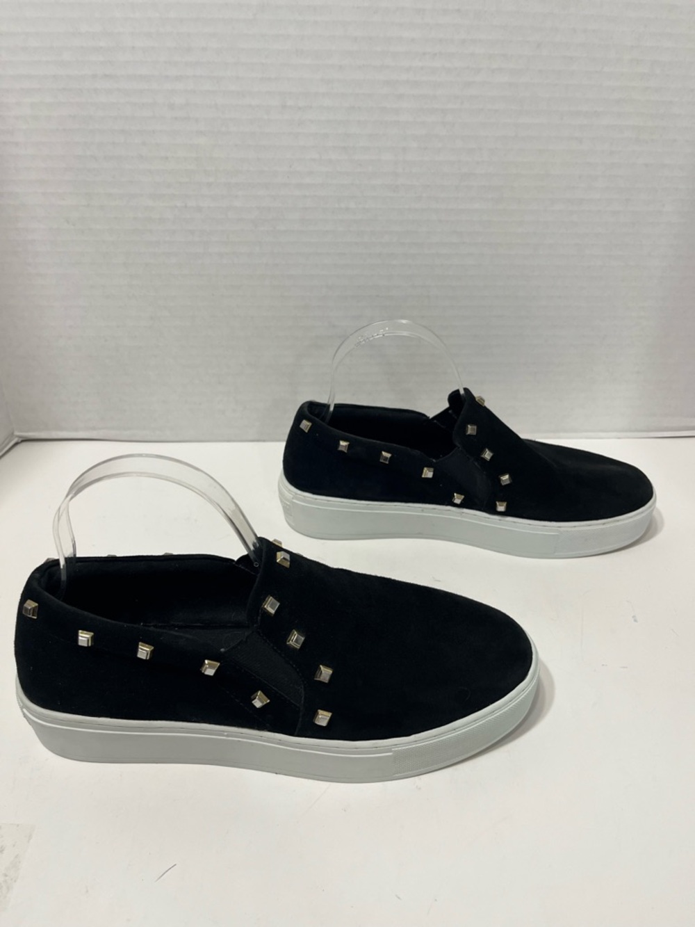 REBECCA MINKOFF black platform studded slip on sneakers shoes women’s size 9